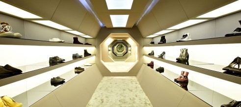 The shoe room at LN-CC