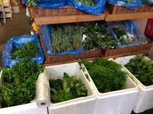 Some of the fresh herbs